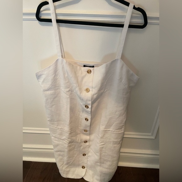 JCrew Linen White Button-Down Dress - Picture 4 of 5